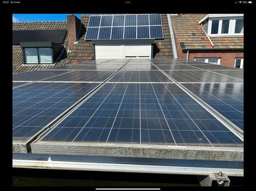 46 zonnepanelen met omvormers, t.e.a.b., Doe-het-zelf en Verbouw, Zonnepanelen en Toebehoren, Zo goed als nieuw, Ophalen