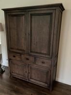 Donker Eiken Wandkast/Buffetkast - 150x200x53cm, Ophalen, Gebruikt, 100 tot 150 cm, Eikenhout