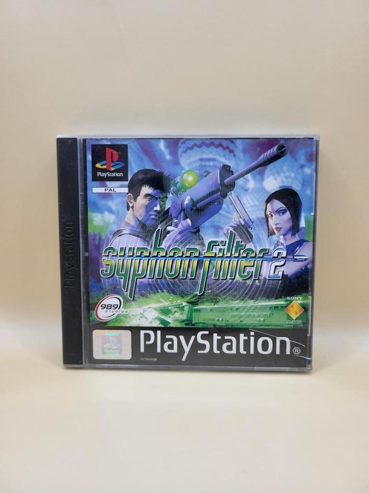 Syphon Filter 2 PS1, Spelcomputers en Games, Games | Sony PlayStation 1, Zo goed als nieuw, Shooter, 1 speler, Vanaf 16 jaar, Eén computer