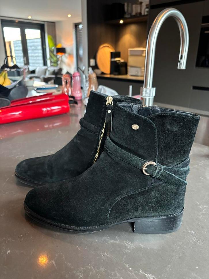 Fred de la Bretoniere - Zwarte enkellaarsjes mt 39, Kleding | Dames, Schoenen, Gedragen, Lage of Enkellaarzen, Zwart, Verzenden