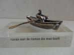Miniatuur zilver S2-3 roeiboot gezegde zilveren miniaturen, Verzenden, Zilver