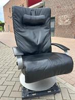 Leren stoel, Huis en Inrichting, Ophalen, Gebruikt, Zwart, Leer