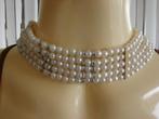 Choker pareltjes., Ophalen of Verzenden, Zo goed als nieuw, Wit, Overige materialen