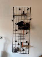 Zwarte Wandrek met Mandjes, Plankjes & Klipjes - 150x55cm, Huis en Inrichting, Woonaccessoires | Wandplanken en Boekenplanken