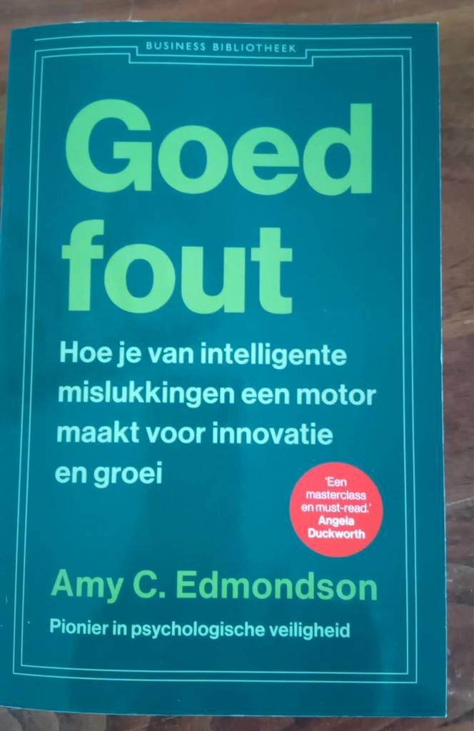 Amy C. Edmondson - Goed fout, Boeken, Psychologie, Zo goed als nieuw, Ophalen of Verzenden