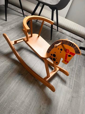Houten Hobbelpaard Vintage beschikbaar voor biedingen
