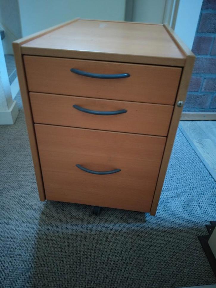 Rolbare bureau ladenkast, Huis en Inrichting, Kasten | Ladekasten, Gebruikt, Minder dan 100 cm, Minder dan 50 cm, 50 tot 75 cm