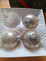 Doosje met 3 kerstballen, Diversen, Kerst, Gebruikt, Original Thüringer christbaumschmuck, Onbekend, Ophalen of Verzenden