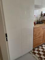 Pax kast, ikea, hoogglans deuren, wit, 236 x 100 x 58, Huis en Inrichting, Ophalen, Met plank(en), Gebruikt, 200 cm of meer
