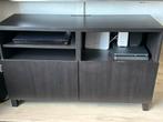 TV Meubel - bruin/ zwart Hout, Ophalen, 100 tot 150 cm, Zo goed als nieuw, Minder dan 100 cm