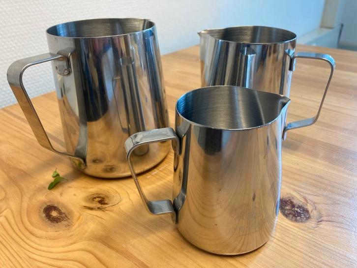 rvs melkkannen, Huis en Inrichting, Keuken | Servies, Gebruikt, Overige typen, Overige stijlen, Overige materialen, Ophalen