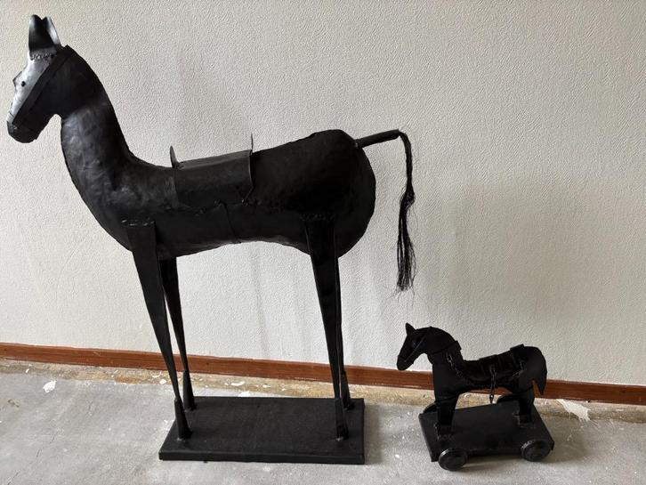 Metalen  paard, Huis en Inrichting, Woonaccessoires | Wanddecoraties, Gebruikt, Ophalen