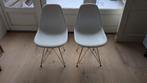 2x eetkamerstoel Eames DSR stijl eiffel onderstel, Huis en Inrichting, Stoelen, Ophalen, Gebruikt, Twee, Wit