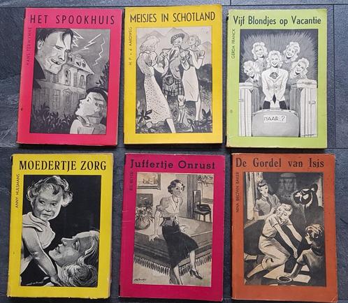 6 delen geïllustreerde Meisjes bibliotheek (Kwartjesboeken), Antiek en Kunst, Antiek | Boeken en Bijbels, Ophalen