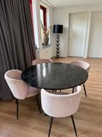 Eettafel met stoelen, Huis en Inrichting, Tafels | Eettafels, Ophalen of Verzenden, Zo goed als nieuw, Rechthoekig, 50 tot 100 cm