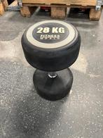 1 x 28 kg rubberen dumbell gewicht, Dumbbell, Gebruikt, Rubberen dumbell, Gewicht