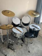 Drumstel - Acoustic Drums- Paiste Bekkens - Remo Snare, Ophalen, Gebruikt, Overige merken
