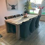 Rough Tuinset – Teak Tuintafel + 6 stoelen / TWV €1950,-, Verzenden, ., Teakhout, Zo goed als nieuw