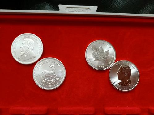Zilveren Munten Krugerrand, Maple leaf €40,-Amer eagle €42,-, Postzegels en Munten, Edelmetalen en Baren, Zilver, Ophalen of Verzenden