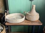 Tajine opberg Mand met Deksel & Dienblad van Zeegras, Gebruikt, Mand, Rond, Ophalen of Verzenden