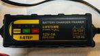 LIFETIME CARS Acculader 12V-1A 5-Staps Druppellader 6-12V, Ophalen of Verzenden, Gebruikt