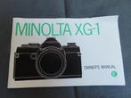 Minolta XG 1 camera gebruiksaanwijzing, Ophalen of Verzenden, Zo goed als nieuw, Spiegelreflex, Minolta