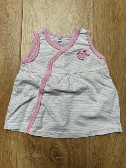 Meisjes jurk wit/roze gestreept maat 56, Kinderen en Baby's, Babykleding | Maat 56, Gebruikt, Meisje, Jurkje of Rokje, Ophalen of Verzenden