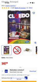 cluedo reisspel niet gebruikt, Ophalen of Verzenden, Zo goed als nieuw, Reisspel