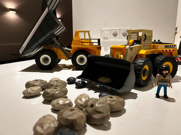 Playmobil Maxx7 Bulldozer, Dieplader & Kiepwagen Set, Kinderen en Baby's, Speelgoed | Overig, Gebruikt, Jongen of Meisje, Ophalen