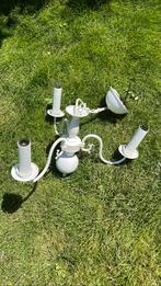 Kroonluchter koper 3 armen, Huis en Inrichting, Lampen | Kroonluchters, Ophalen of Verzenden, Gebruikt, Metaal, Brocante