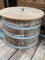 Stoer eiken houten vat ton met deksel, Ophalen