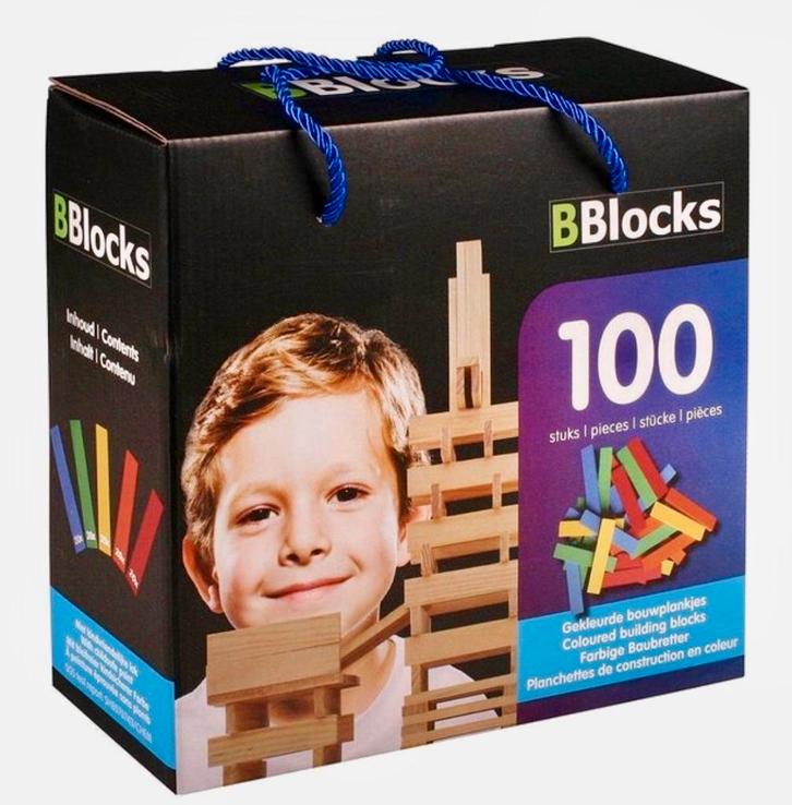 BBlocks 100 meerkleurig, Kinderen en Baby's, Speelgoed | Bouwstenen, Nieuw, Overige merken, Ophalen of Verzenden