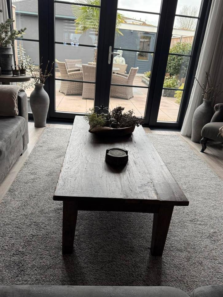 Te koop landelijke salon tafel, Huis en Inrichting, Tafels | Salontafels, Zo goed als nieuw, Minder dan 50 cm, 50 tot 100 cm, 100 tot 150 cm