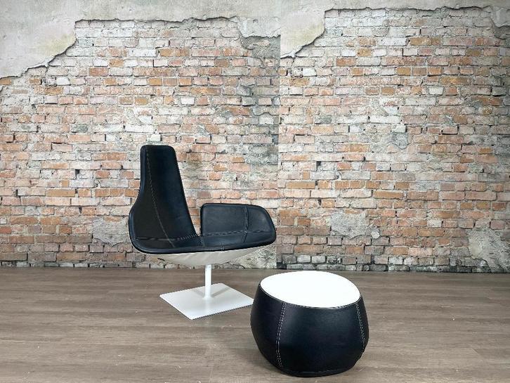 Moroso Fjord set bij TheReSales, Huis en Inrichting, Fauteuils, Zo goed als nieuw, Leer, 75 tot 100 cm, 75 tot 100 cm, Ophalen