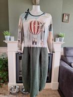 Paneelstof suèdine groene jurk 46 XXL zwaan Gratis Verzenden, Kleding | Dames, Verzenden, Maat 46/48 (XL) of groter, Zo goed als nieuw