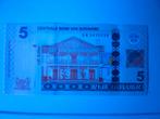 Suriname- 5 Dollar-  Bankbiljet, Verzenden, Zuid-Amerika, Los biljet