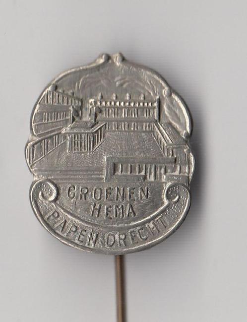 Papendrecht Groenen Hema speldje, Verzamelen, Speldjes, Pins en Buttons, Gebruikt, Speldje of Pin, Overige onderwerpen, Ophalen of Verzenden