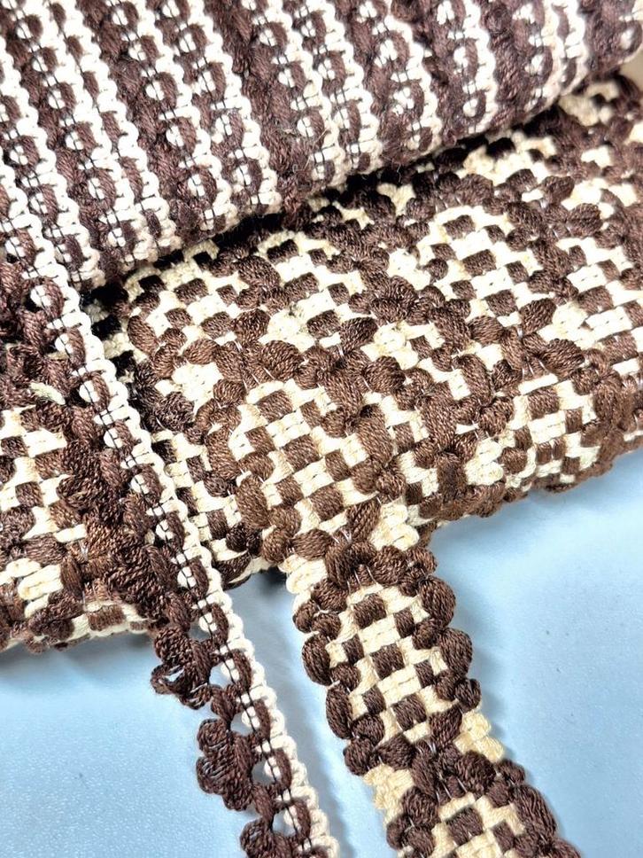 2 volle haspels vintage sierband, echt 70 jaren band, Hobby en Vrije tijd, Naaien en Fournituren, Nieuw, Kant, Ophalen of Verzenden