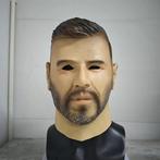 Mannen Gezicht Masker Latex Heren Man Face Stoppels, Verzenden, Nieuw, Feestartikel, Overige