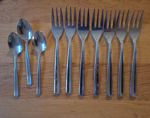 Bestekdelen "Elegance" destijds te koop bij de Hema, Huis en Inrichting, Keuken | Bestek, Gebruikt, Rvs of Chroom, Ophalen of Verzenden