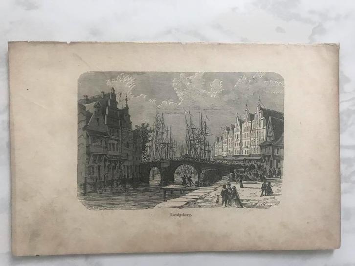 Vijf oude, originele gravures Berlin, Potsdam, Koenigsberg., Antiek en Kunst, Kunst | Etsen en Gravures, Ophalen of Verzenden