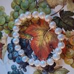 Leuke parel armband met goudkleurige details,, Ophalen of Verzenden, Zo goed als nieuw, Goud