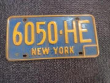 Kentekenplaat licenseplate New York Blue Plate no. 1 USA beschikbaar voor biedingen