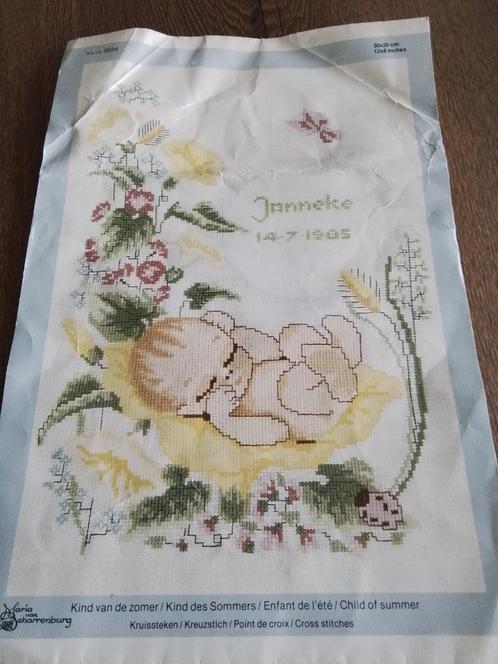 Geboorte borduurpakket van Maria Scharrenburg, kind van de z, Hobby en Vrije tijd, Borduren en Borduurmachines, Gebruikt, Borduurpakket