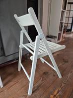 4 witte, houten klapstoelen Terje van Ikea, Ophalen, Wit, Zo goed als nieuw, Vier