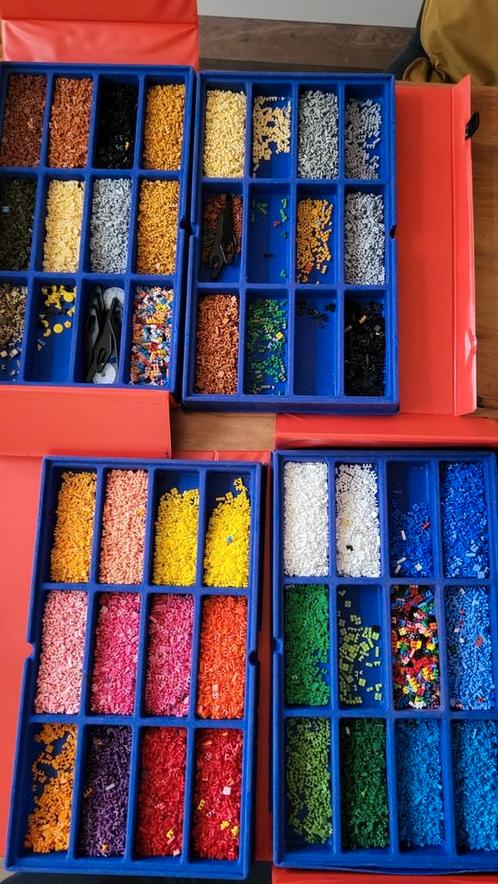 Ministeck in vele kleuren in koffers + platen + voorbeelden, Hobby en Vrije tijd, Ministeck, Gebruikt, Box-set, Ophalen