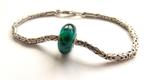 handgemaakte Turquoise Pandora-stijl glasbedel met onegelmat, Pandora, Nieuw, Ophalen of Verzenden, 1 bedel