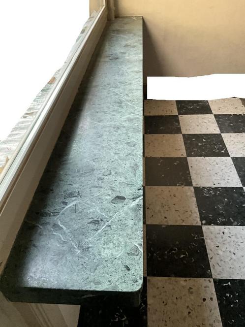 groen marmeren vensterbank marmer tablet, Doe-het-zelf en Verbouw, Plinten en Afwerking, Vensterbanken, Overige materialen, 200 tot 250 cm