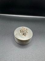 Vintage Italiaanse snuifdoos, pillendoos, verzilverd, Antiek en Kunst, Ophalen of Verzenden, Zilver