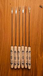 Blond Amsterdam Kaasfondue Vorkjes - Delfts Blond, Ophalen of Verzenden, Zo goed als nieuw, Rvs of Chroom, Los bestek